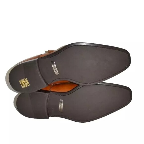 New! Magnanni Monk Strap Slip On Shoes Leather Cognac Size 7 M 23270 DD411 main image 7